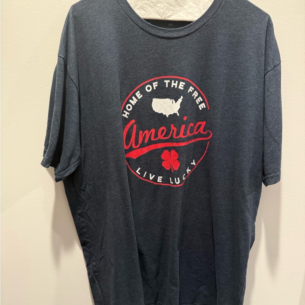 America Live Lucky Navy Blue T-Shirt